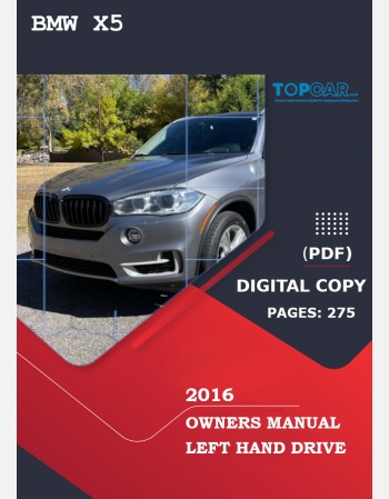 bmw x5 2016 owners manual